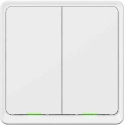 TESLA okos dupla kapcsoló, ZigBee protokollal, TESLA mobilalkalmazás támogatással, fehér