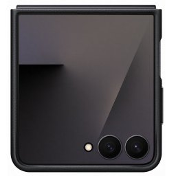 Samsung Galaxy Z Flip 7 KindSuit gyári vegán bőr tok, fekete