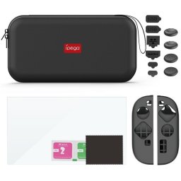 iPega SW2194P Nintendo Switch 2 kompatibilis Slim szett, védőtok, kijelző védő üvegfólia, védőburkolatok, fekete