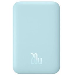 Baseus Magnetic Mini Powerbank / külső akkumulátor, USB-C port 6000mAh, 20W, kék