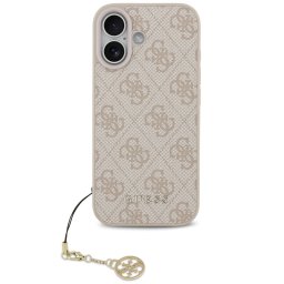 Guess 4G Charm Apple iPhone 17 Tone on Tone hátlap tok, rózsaszín