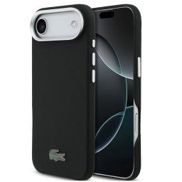 Lacoste Iconic Petit Pique Metal Logo Apple iPhone Air (2025) MagSafe tok, fekete