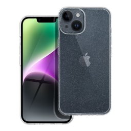 Clear 2mm Apple iPhone 17 csillámos szilikon tok, átlátszó