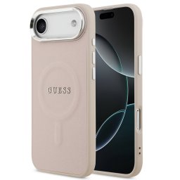 Guess PU Saffiano Apple iPhone Air (2025) MagSafe hátlap tok, rózsaszín