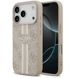 Guess 4G Printed Stripes Apple iPhone 17 Pro MagSafe hátlap tok, rózsaszín