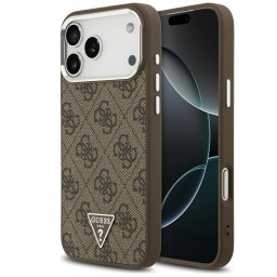 Guess 4G Triangle Logo Apple iPhone 17 Pro MagSafe hátlap tok, barna