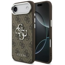 Guess 4G Big 4G Classic Logo Apple iPhone Air (2025) hátlap tok, barna-ezüst