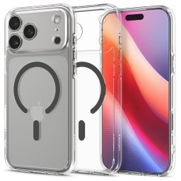 Spigen Ultra Hybrid Magfit Apple iPhone 17 Pro Max tok, MagSafe, Clear Graphite, szürke