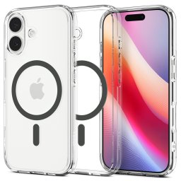 Spigen Ultra Hybrid Magfit Apple iPhone 17 tok, MagSafe, Clear Graphite, szürke