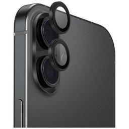 Uniq Optix Apple iPhone Air (2025) tempered kameralencse-védő üvegfólia felhelyező kerettel, fekete