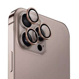 Uniq Optix Apple iPhone 16 Pro / 16 Pro Max tempered kameralencse-védő üvegfólia felhelyező kerettel, arany