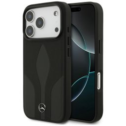 Mercedes Leather The Move Apple iPhone 17 Pro MagSafe hátlap tok, fekete
