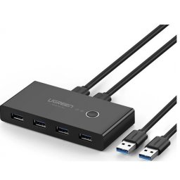 Ugreen US216 hub adapter / switch 4xUSB-A 3.0, fekete