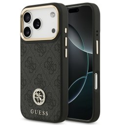 Guess 4G Strass Logo Apple iPhone 17 Pro MagSafe tok kameravédő peremmel, fekete-arany