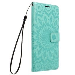 Mezzo Book Xiaomi Redmi 15C 4G / 15C 5G kinyitható tok kártyatartóval, mandala minta, zöld