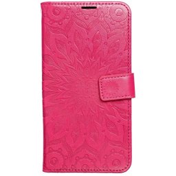 Mezzo Book Xiaomi Redmi 15 4G / 15 5G kinyitható tok kártyatartóval, mandala minta, magenta