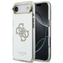 Guess PC/TPU Mirror 4G Glitter Logo Apple iPhone Air (2025) csillámos hátlap tok kameravédő peremmel, MagSafe, arany