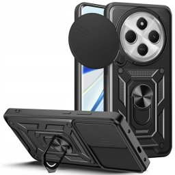Tech-Protect Camshield Pro Xiaomi Redmi 14C / Poco C75 strapabíró tok kameravédelemmel, kitámasztóval, fekete