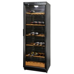 Snaigé WD35SM-S3JJ Borhűtő, 350 l, 173x60x60cm, Hőmérséklettartomány: +4...+14 °C, UV szűrős üvegajtó, Szénszűrő, LED, 5+1 kézzel készített fa polc, 6 hőmérsékleti zóna, Ajtózár, Fekete acél külső