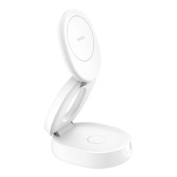 Belkin Boost Charge adjustable magsafe 2-in-1 Charger Qi2 White