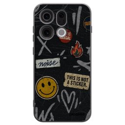 Fekete szilikon tok az alábbi mobiltelefonokra OPPO Find X9 - STICKERS x TAGS