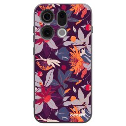 Fekete szilikon tok az alábbi mobiltelefonokra OPPO Find X9 - Purple Leaf
