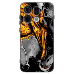 Fekete szilikon tok az alábbi mobiltelefonokra OPPO Find X9 - Black Gold