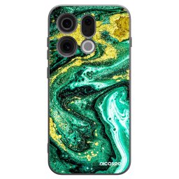 Fekete szilikon tok az alábbi mobiltelefonokra OPPO Find X9 - Green Gold