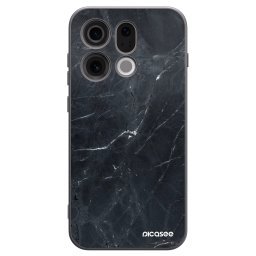 Fekete szilikon tok az alábbi mobiltelefonokra OPPO Find X9 - Black marble