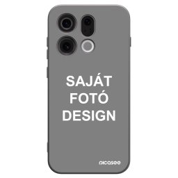 Fekete szilikon tok az alábbi mobiltelefonokra OPPO Find X9 - Saját fotó/motívum