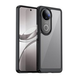Szilikon telefonvédő (ütésállóság, átlátszó hátlap) FEKETE Vivo V50