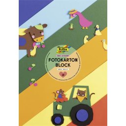 FOLIA Dekorkarton, 2 oldalas, A3, 300 g, 10 lap, FOLIA, ,,Basic", vegyes színek