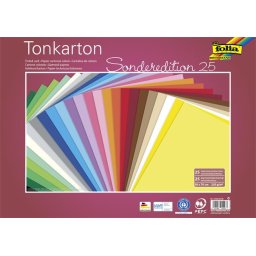 FOLIA Dekorkarton, 2 oldalas, 50x70cm, 220 g, 25 lap, FOLIA, vegyes színek