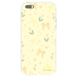 Átlátszó szilikon tok az alábbi mobiltelefonokra Apple iPhone 5/5S/SE - Honey Blossom