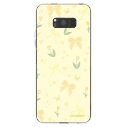 Átlátszó szilikon tok az alábbi mobiltelefonokra Samsung Galaxy S8 G950F - Honey Blossom