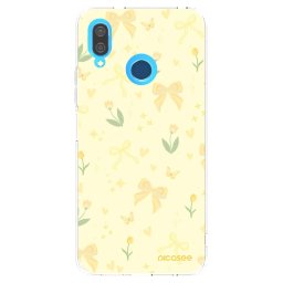 Átlátszó szilikon tok az alábbi mobiltelefonokra Huawei P20 Lite - Honey Blossom