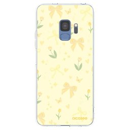 Átlátszó szilikon tok az alábbi mobiltelefonokra Samsung Galaxy S9 G960F - Honey Blossom
