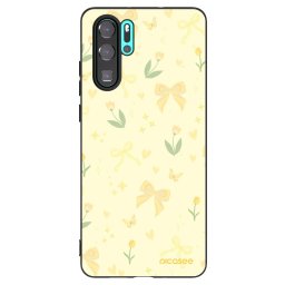 Fekete szilikon tok az alábbi mobiltelefonokra Huawei P30 Pro - Honey Blossom