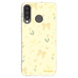 Átlátszó szilikon tok az alábbi mobiltelefonokra Huawei P30 Lite - Honey Blossom