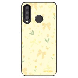 Fekete szilikon tok az alábbi mobiltelefonokra Huawei P30 Lite - Honey Blossom