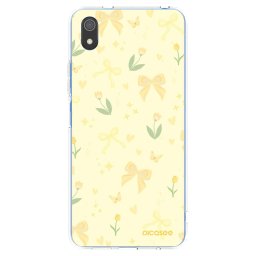 Átlátszó szilikon tok az alábbi mobiltelefonokra Xiaomi Redmi 7A - Honey Blossom