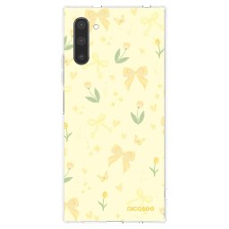 Átlátszó szilikon tok az alábbi mobiltelefonokra Samsung Galaxy Note 10 N970F - Honey Blossom