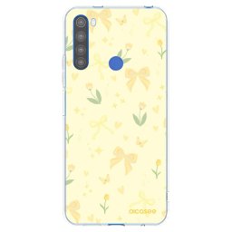 Átlátszó szilikon tok az alábbi mobiltelefonokra Xiaomi Redmi Note 8T - Honey Blossom