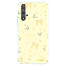 Átlátszó szilikon tok az alábbi mobiltelefonokra Huawei Nova 5T - Honey Blossom