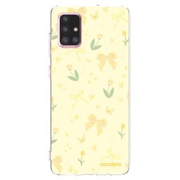 Átlátszó szilikon tok az alábbi mobiltelefonokra Samsung Galaxy A71 A715F - Honey Blossom