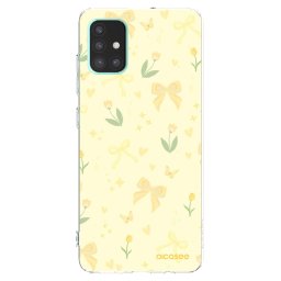 Átlátszó szilikon tok az alábbi mobiltelefonokra Samsung Galaxy A51 A515F - Honey Blossom