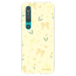 Átlátszó szilikon tok az alábbi mobiltelefonokra Xiaomi Mi 10 - Honey Blossom