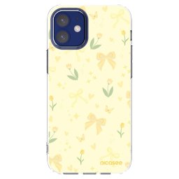 Átlátszó szilikon tok az alábbi mobiltelefonokra Apple iPhone 12 mini - Honey Blossom