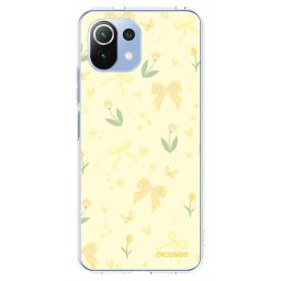 Átlátszó szilikon tok az alábbi mobiltelefonokra Xiaomi Mi 11 Lite - Honey Blossom