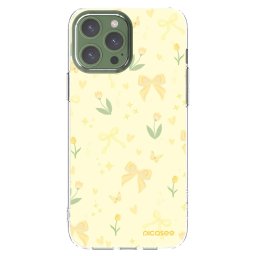 Átlátszó szilikon tok az alábbi mobiltelefonokra Apple iPhone 13 Pro Max - Honey Blossom